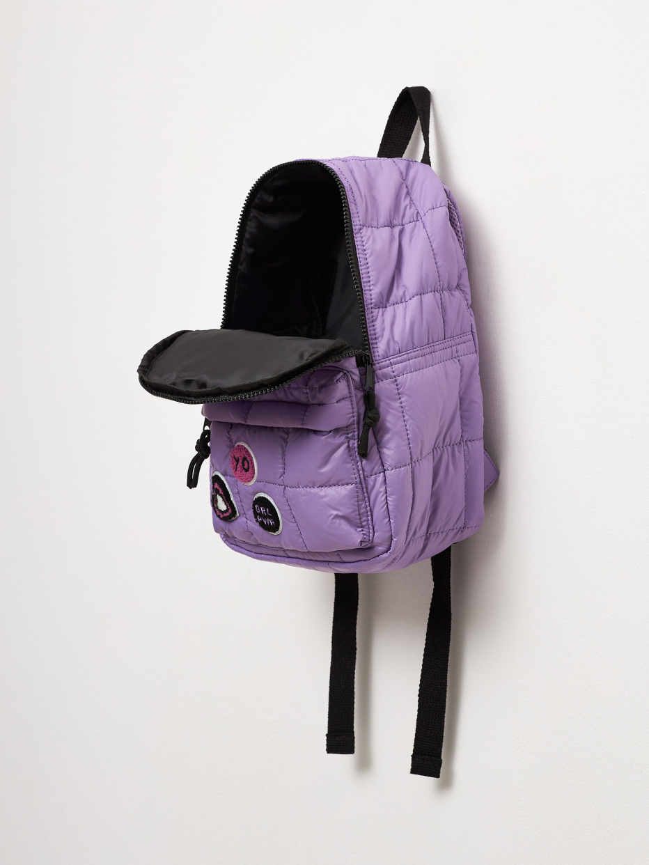 Дутый стеганый рюкзак для девочек, фото - 5