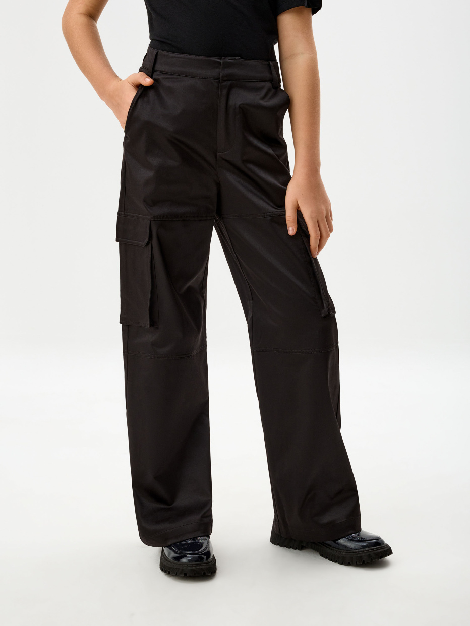 Атласные брюки карго для девочек, фото - 2