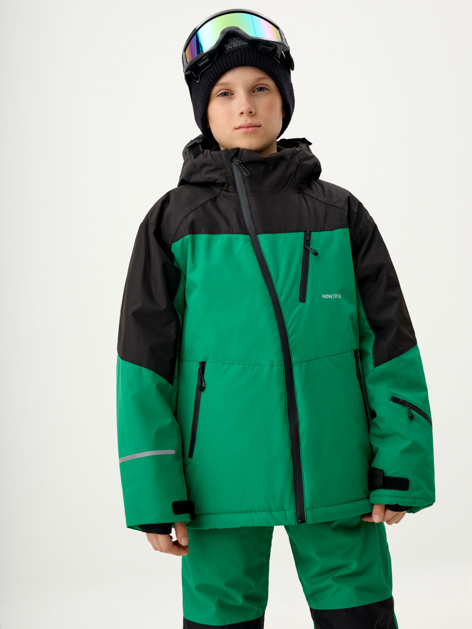 Горнолыжная куртка из технологичной мембраны с лямками для мальчиков, фото - 3