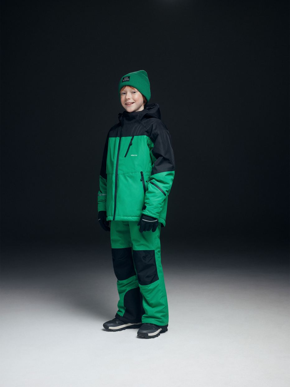 Горнолыжная куртка из технологичной мембраны с лямками для мальчиков, фото - 2