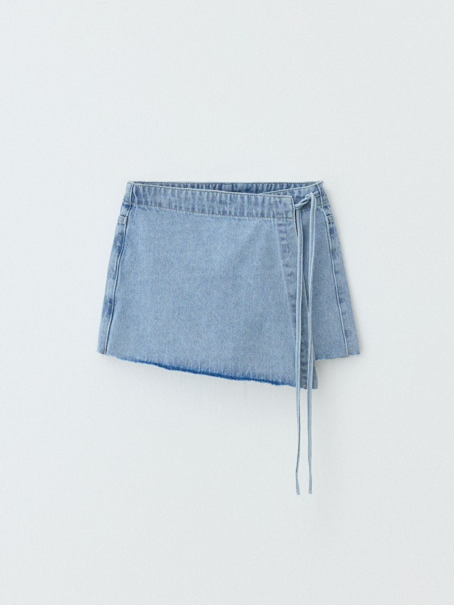 юбка-шорты джинсовая для девочек, фото - 5