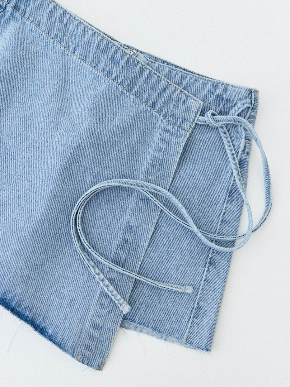 юбка-шорты джинсовая для девочек, фото - 7