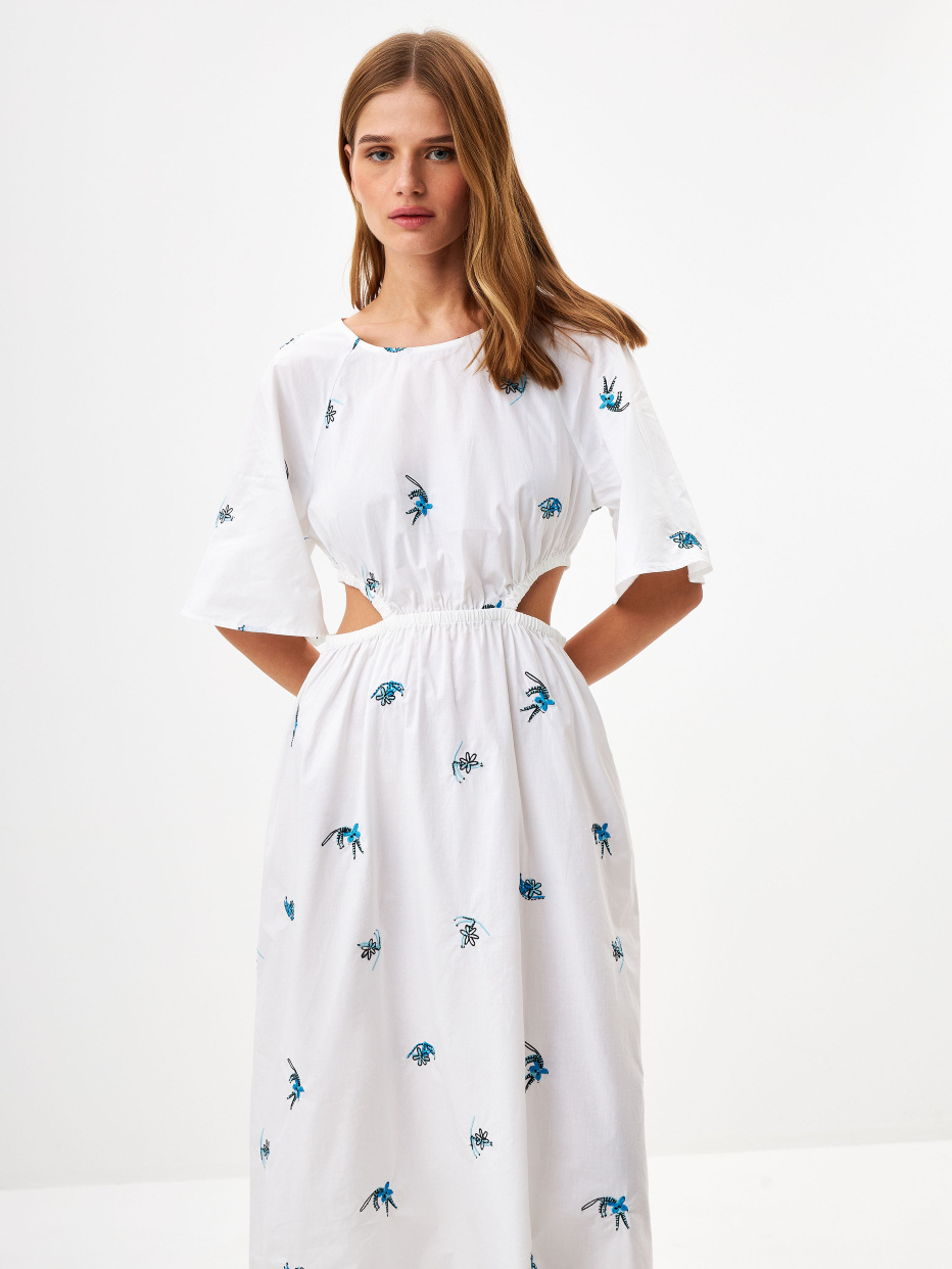 Платье миди с вышивкой sela x Лиза Смирнова, фото - 4
