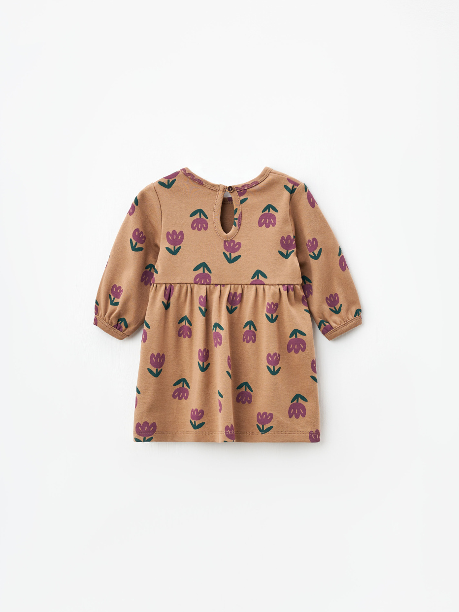 Трикотажное платье с принтом для малышей, фото - 3