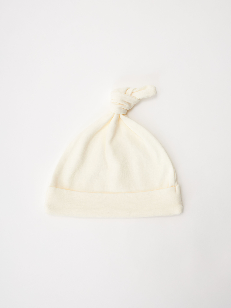 Трикотажная шапка с узелком для малышей, фото - 1