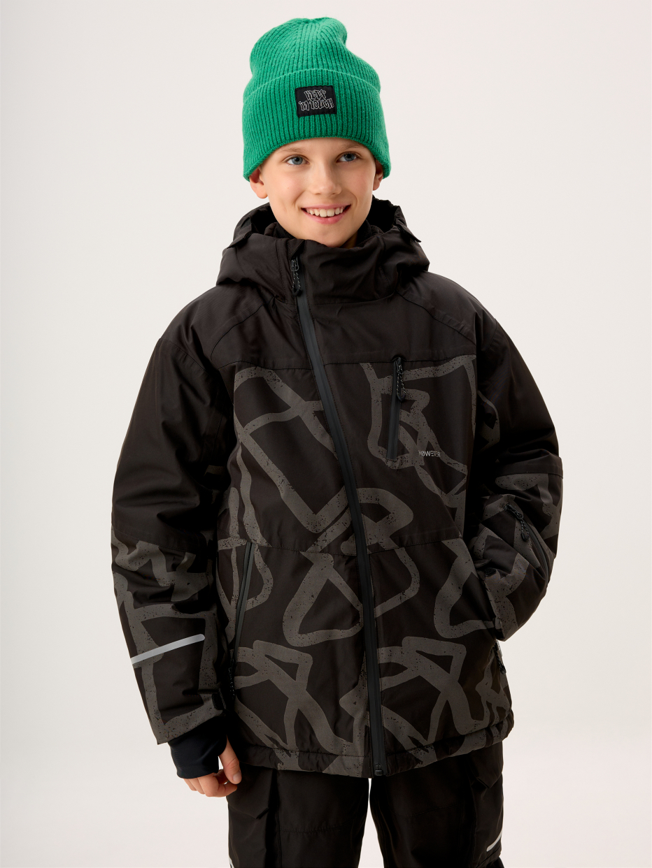 Горнолыжная куртка из технологичной мембраны с лямками для мальчиков  , фото - 1