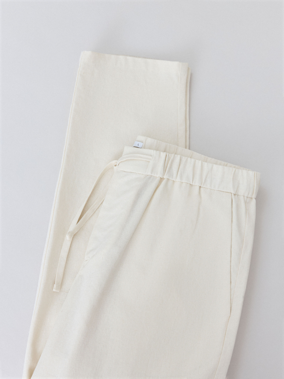 Прямые брюки из смесового льна, фото - 16