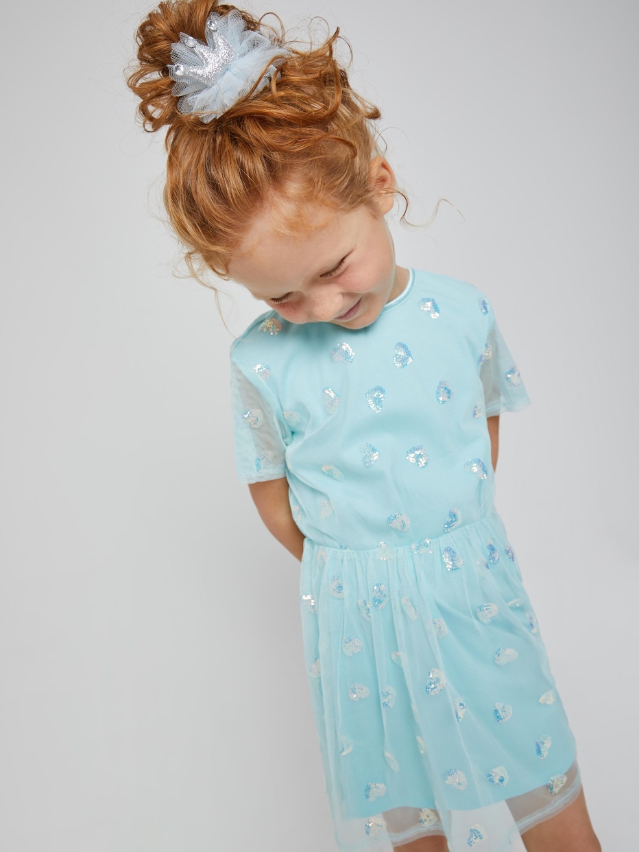 Платье с аппликацией из пайеток для девочек, фото - 6
