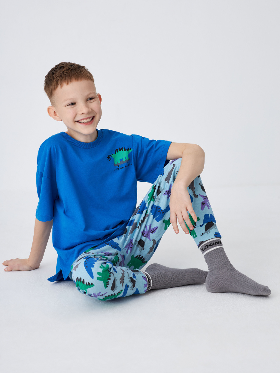 Пижама с принтом для мальчиков, фото - 1