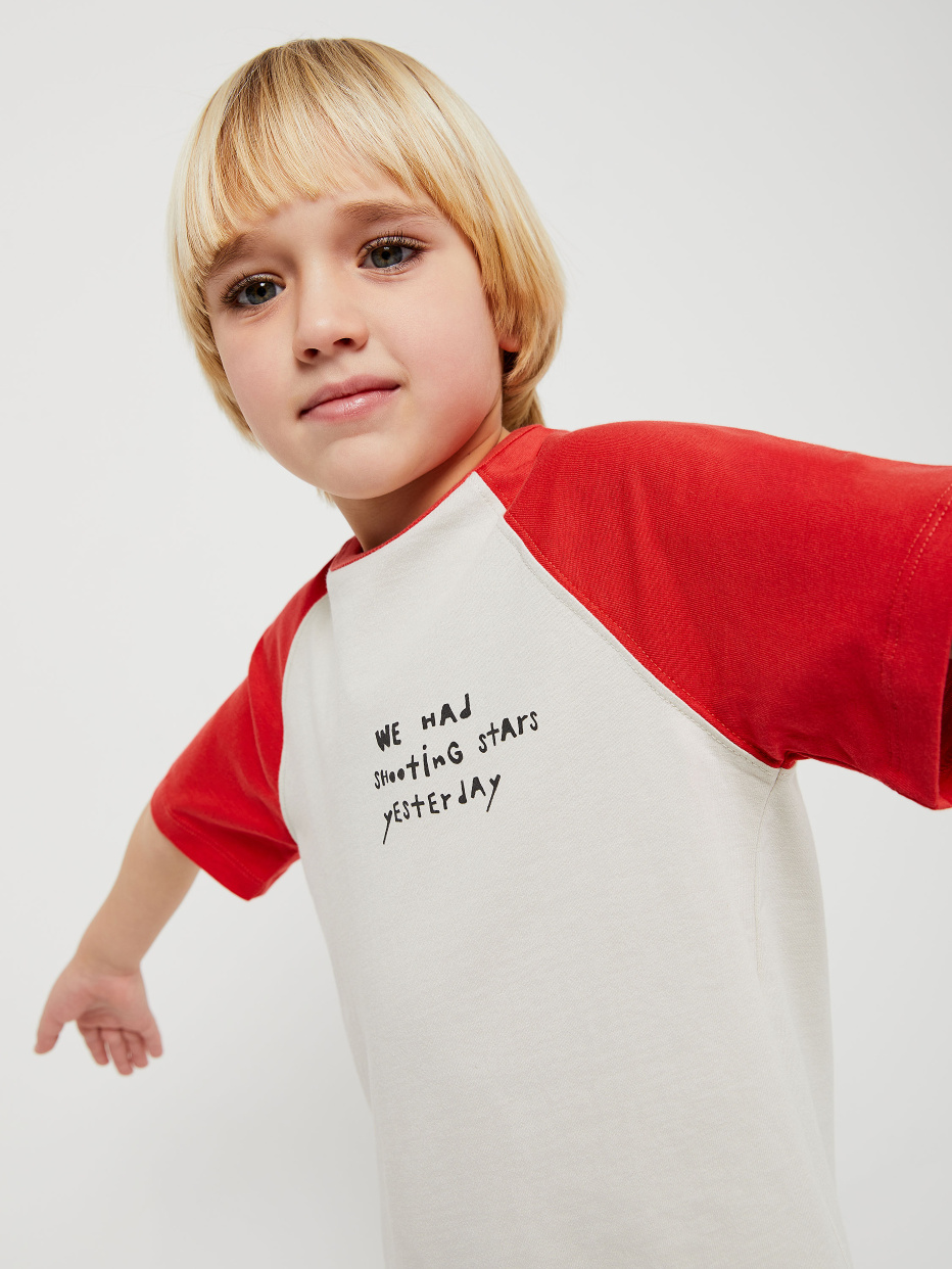 Трикотажная футболка с рукавами реглан для мальчиков, фото - 5