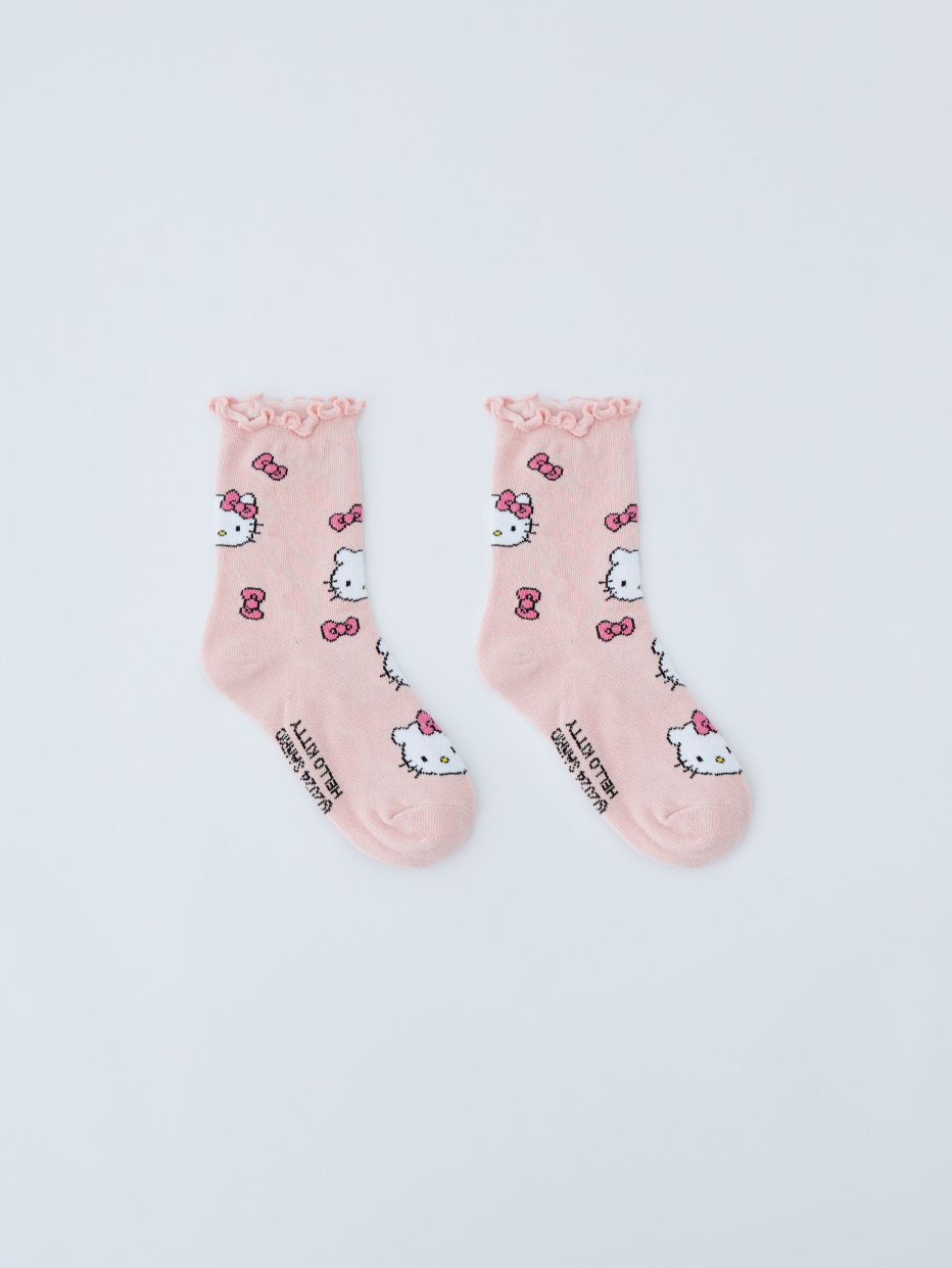 Набор из 2 пар носков с принтом Hello Kitty для девочек, фото - 4