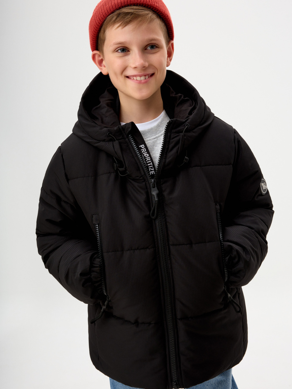 Зимняя стеганая куртка для мальчиков, фото - 1