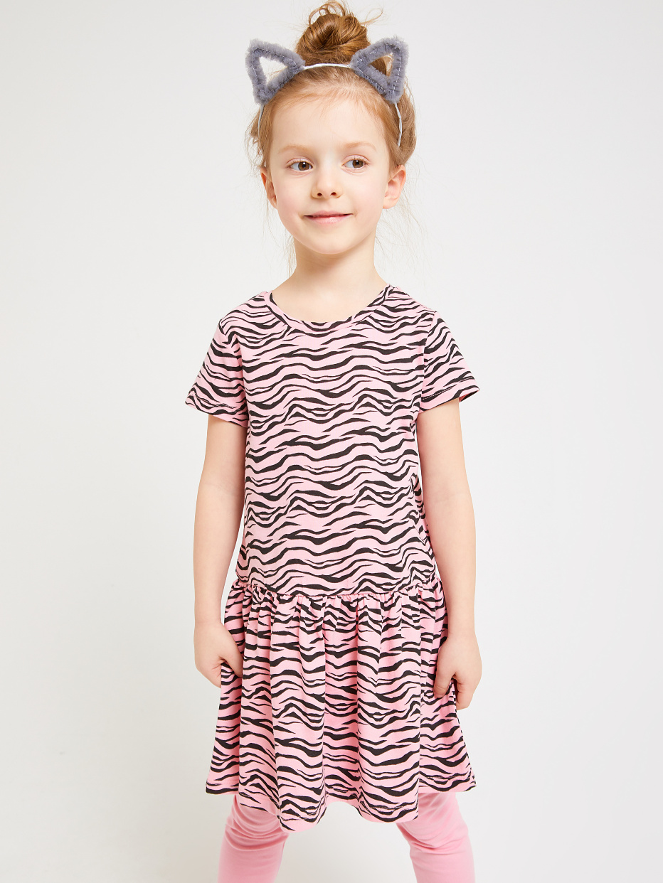 платье с принтом зебры для девочек, фото - 1