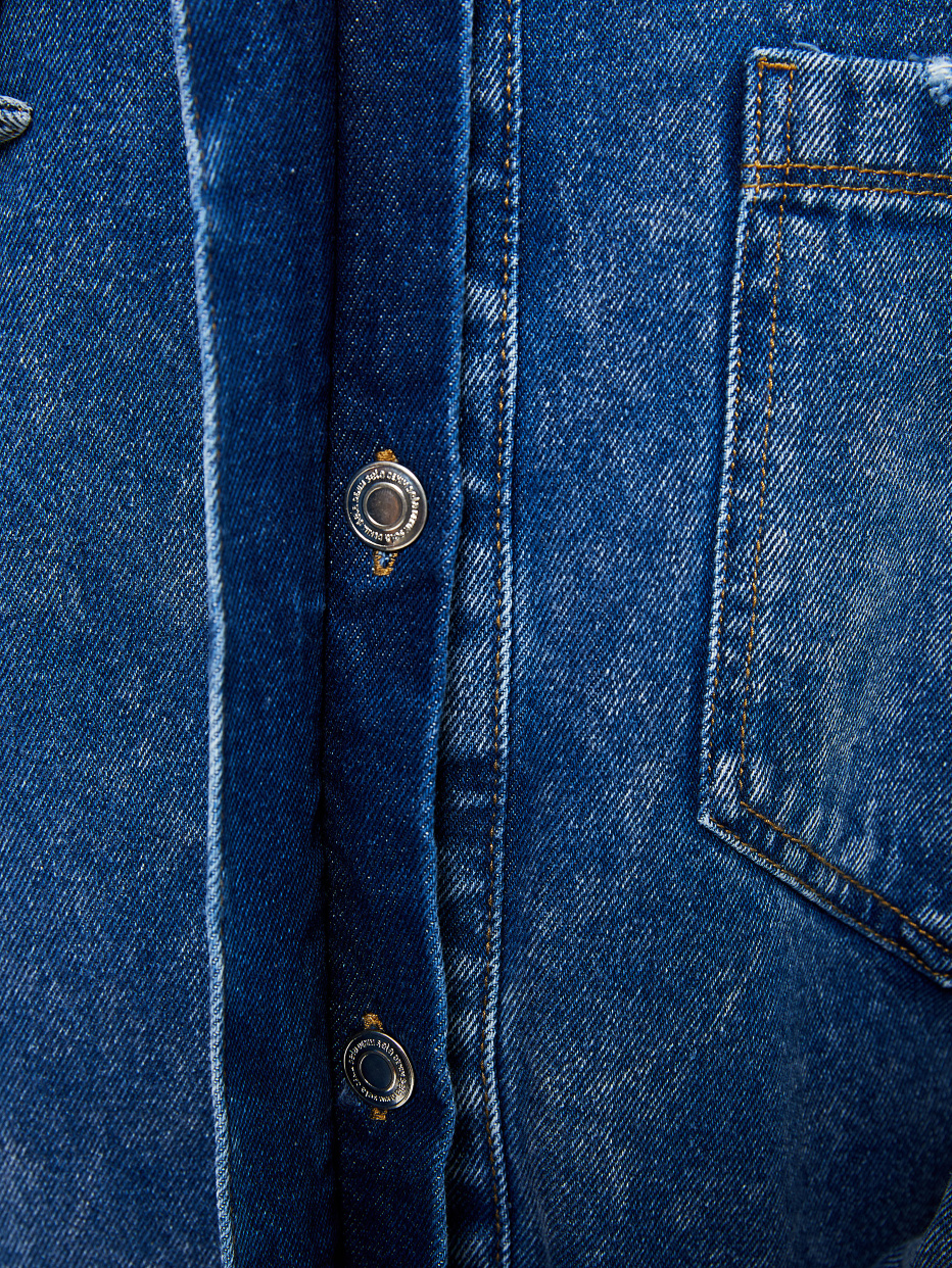 Удлиненная джинсовая рубашка, фото - 5