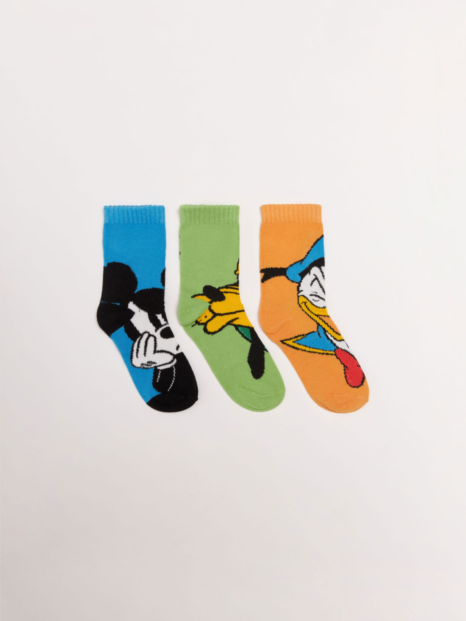 Набор из 3 пар носков с героями Disney Mickey Mouse для мальчиков, фото - 1