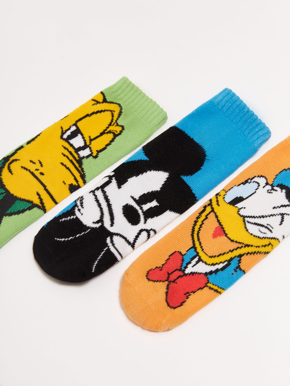 Набор из 3 пар носков с героями Disney Mickey Mouse для мальчиков, фото - 2