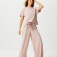 Трикотажная пижама, цвет розовый