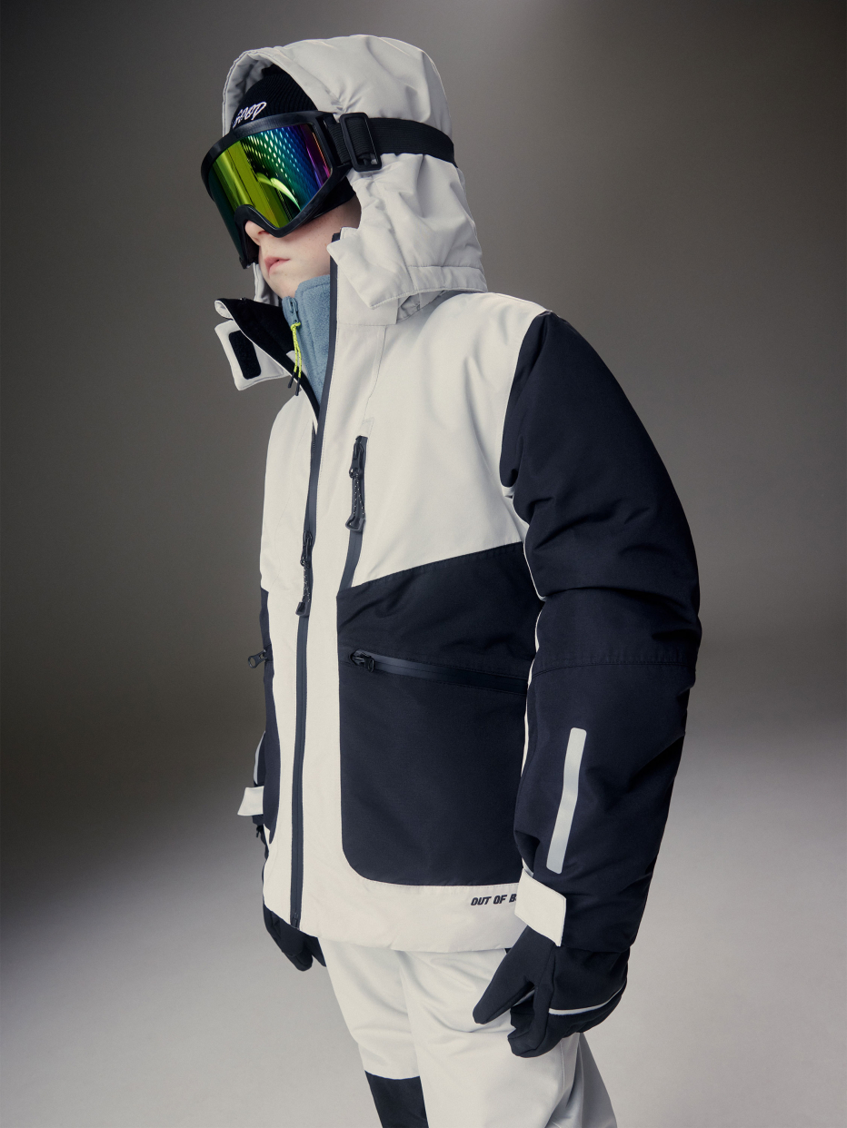 Горнолыжная куртка из технологичной мембраны с лямками детская, фото - 1
