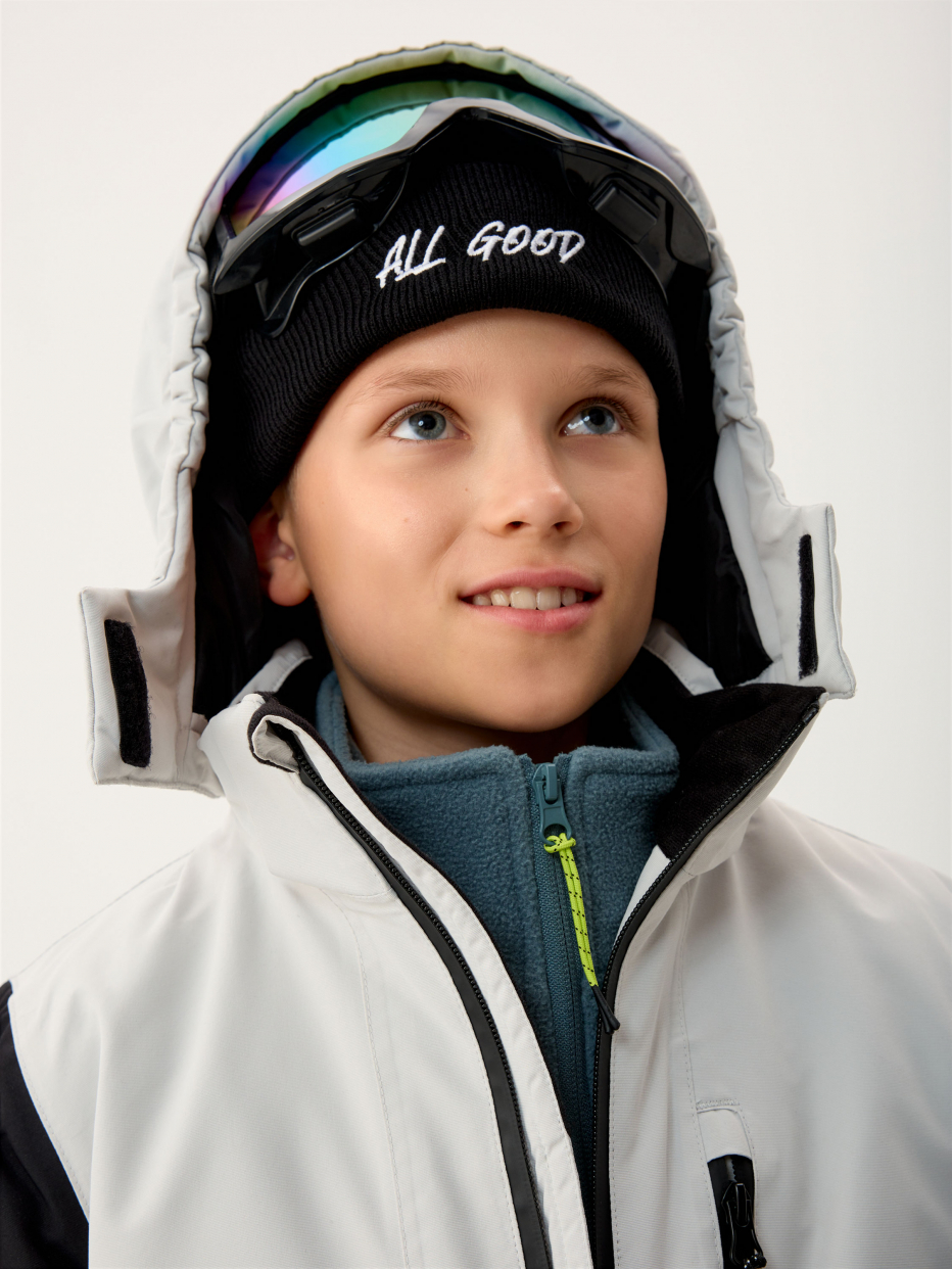 Горнолыжная куртка из технологичной мембраны с лямками детская, фото - 5