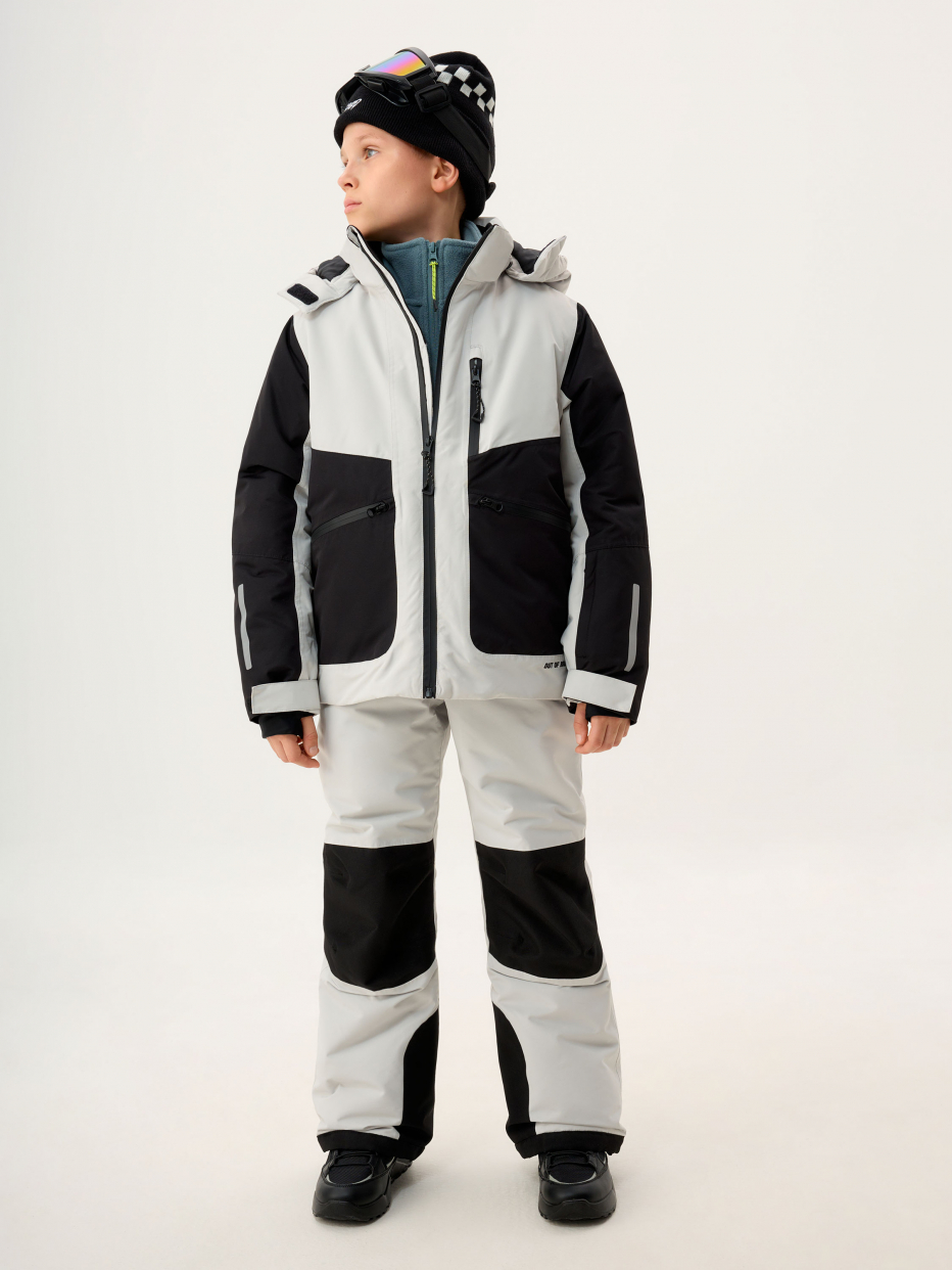 Горнолыжная куртка из технологичной мембраны с лямками детская, фото - 3