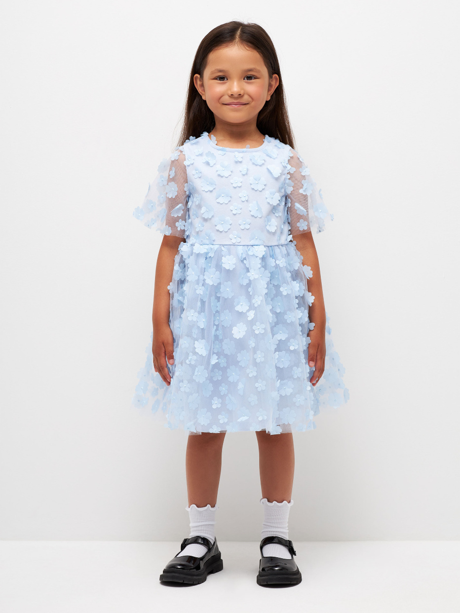 Платье с аппликацией для девочек, фото - 1