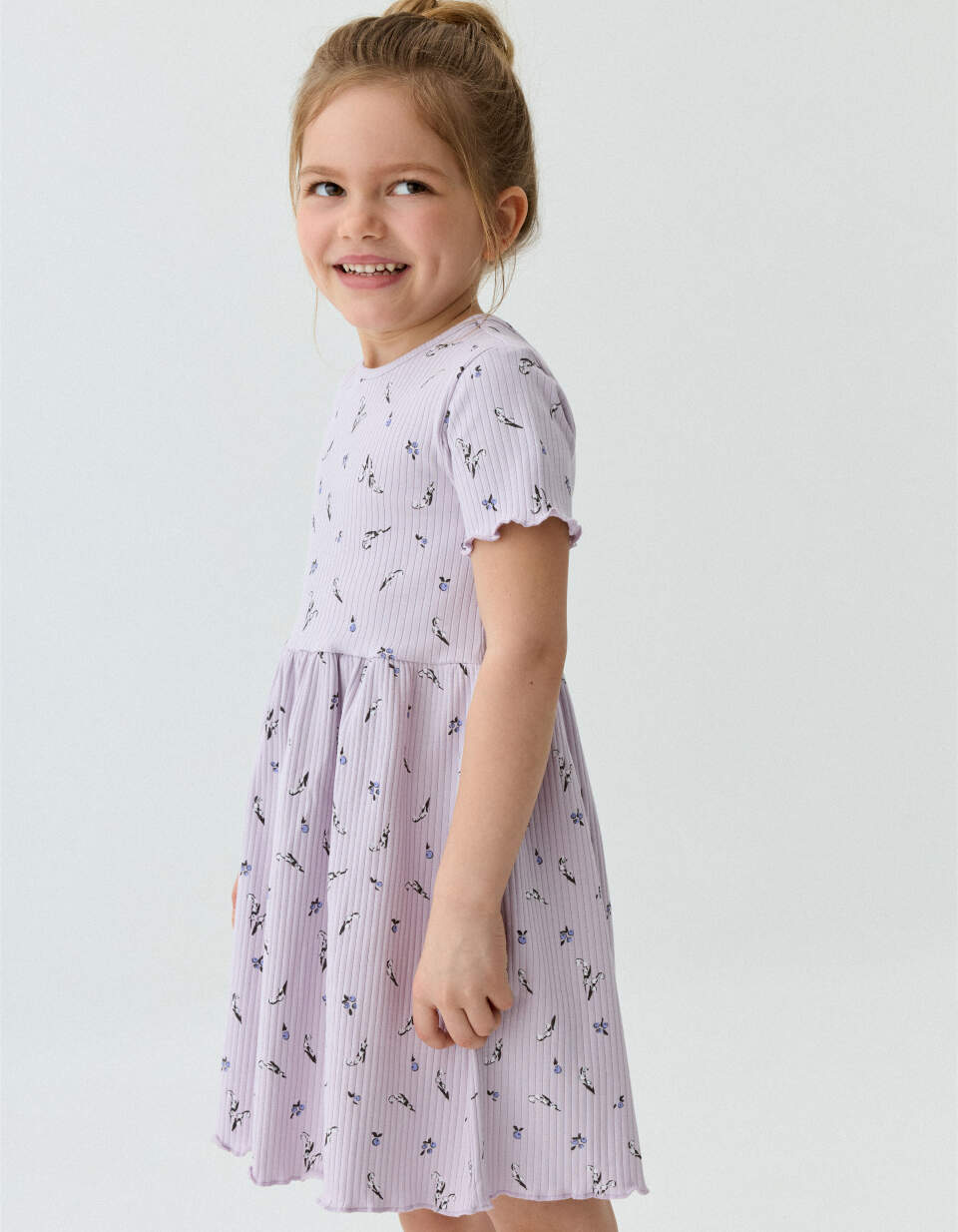 Трикотажное платье с короткими рукавами для девочек