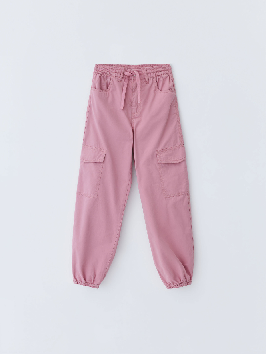 Хлопковые брюки карго для девочек, фото - 3
