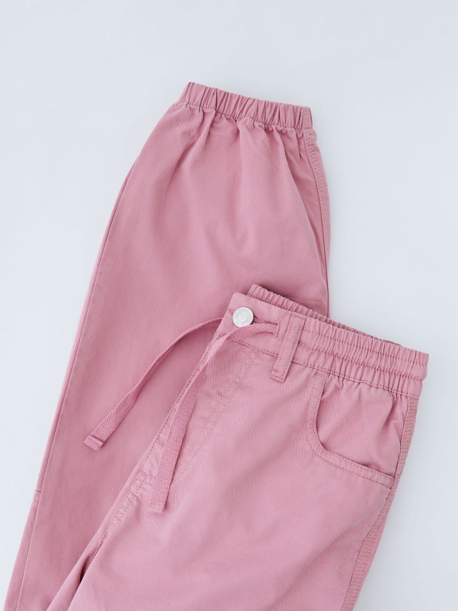 Хлопковые брюки карго для девочек, фото - 5