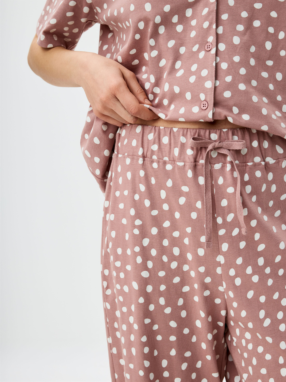 Трикотажная пижама в горошек, фото - 2
