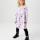 Трикотажное платье с принтом для девочек, цвет фиолетовый