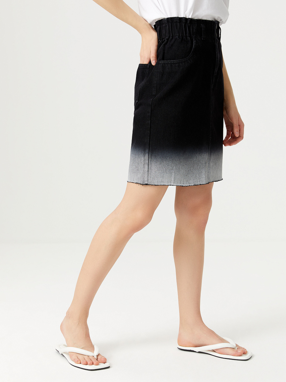 Джинсовая юбка с градиентным эффектом, фото - 5