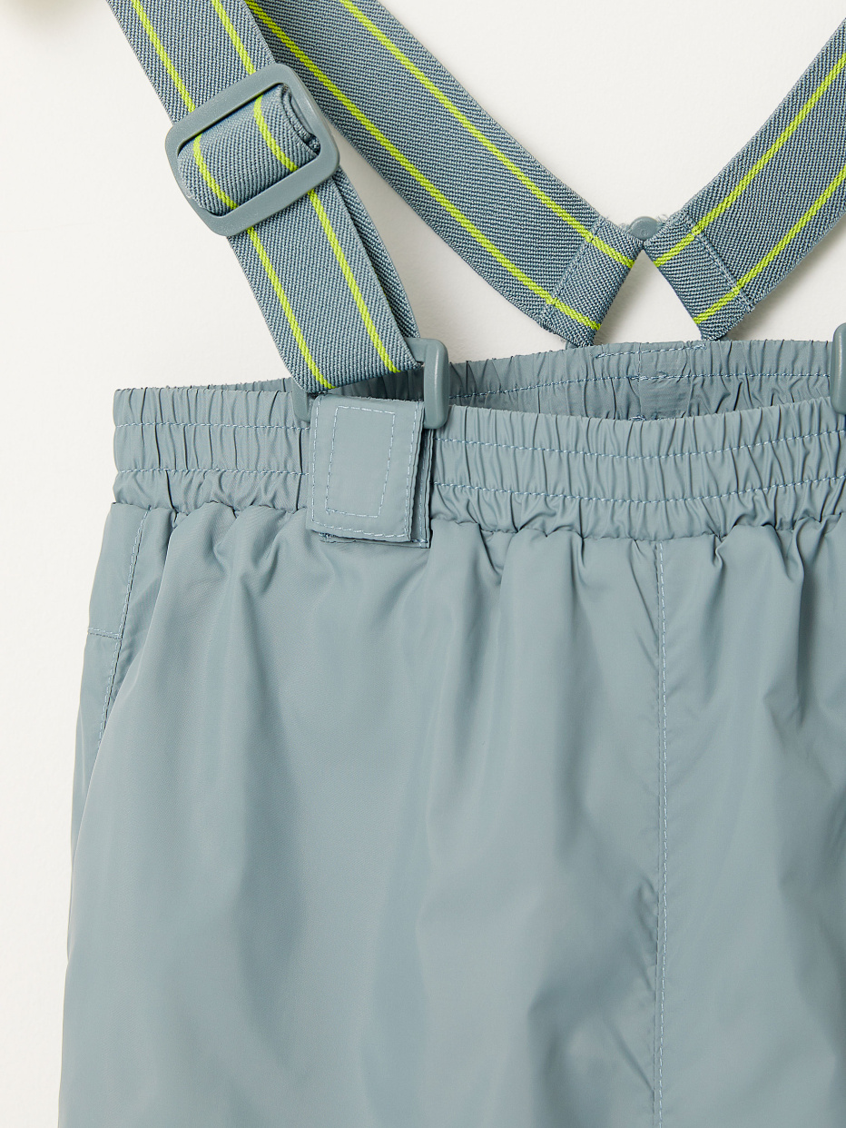 Утепленные брюки на лямках для девочек, фото - 2