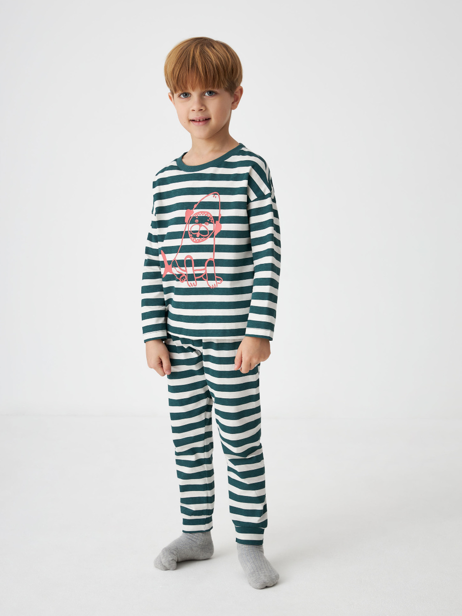 Пижама в полоску для мальчиков, фото - 3