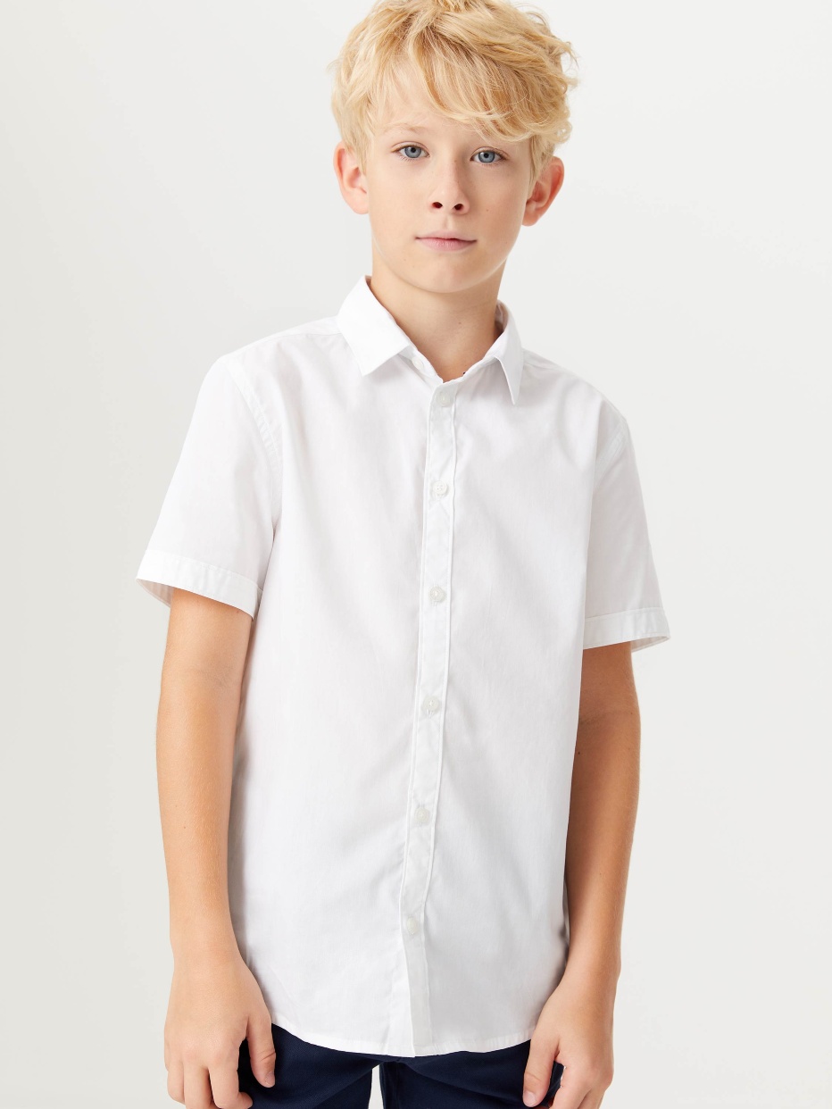 Школьная рубашка с коротким рукавом для мальчиков, фото - 1