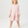 Трикотажное платье с принтом для девочек, цвет кремовый/светлый беж