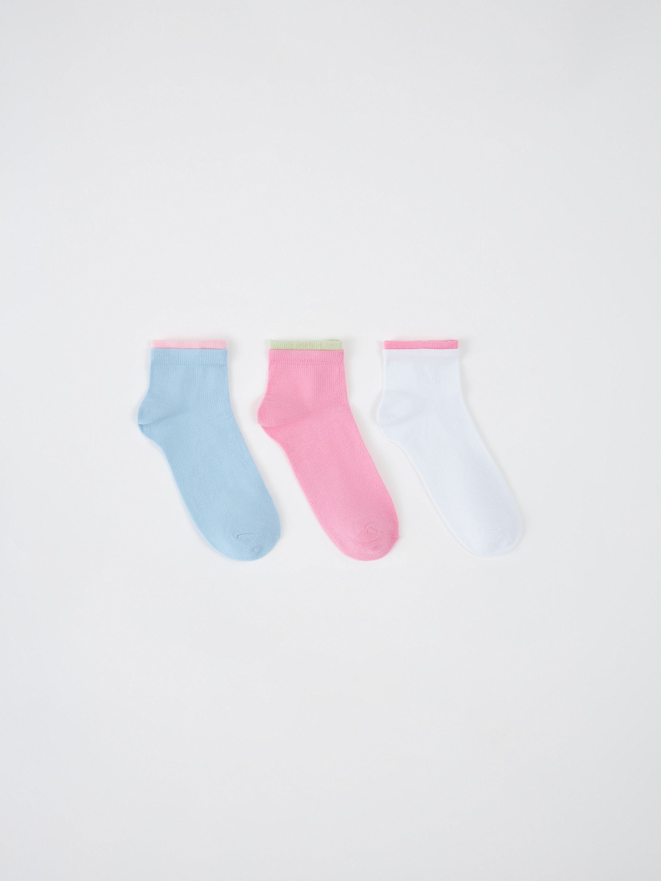 Набор из 3 пар коротких носков для девочек, фото - 1