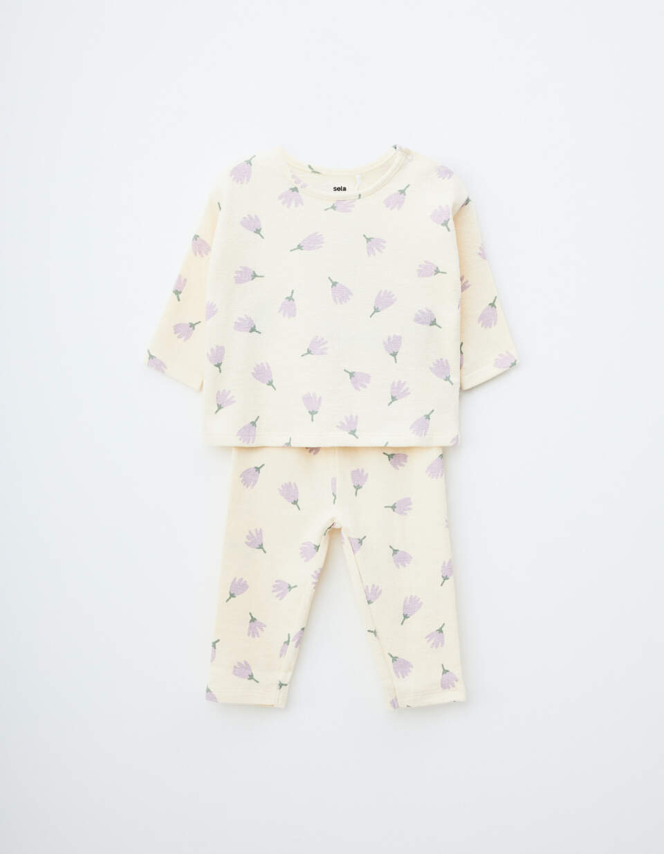 Трикотажная пижама с принтом для малышей