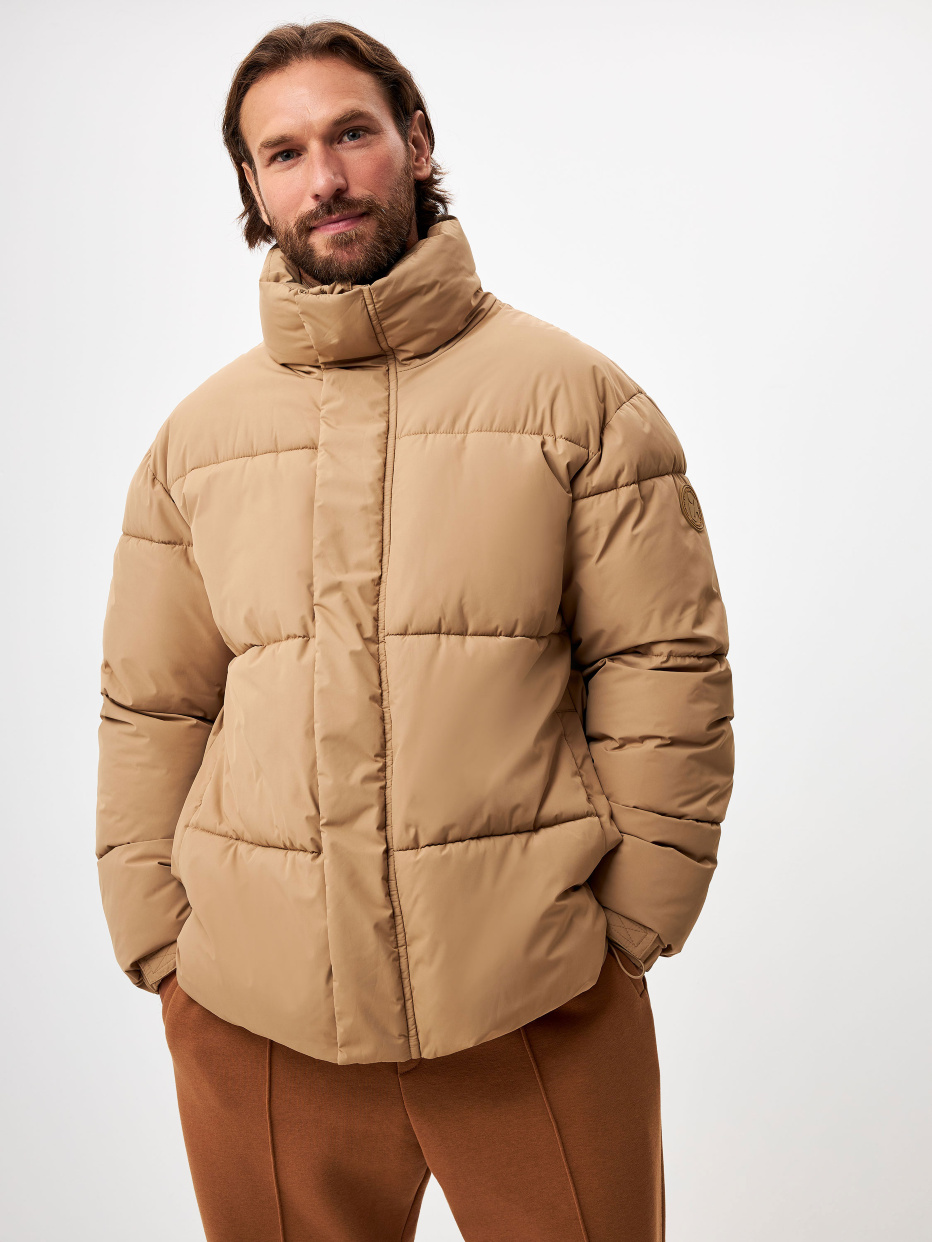Стеганая куртка оверсайз цвет: темно-бежевый/песочный, артикул: 3809111101– купить в интернет-магазине sela