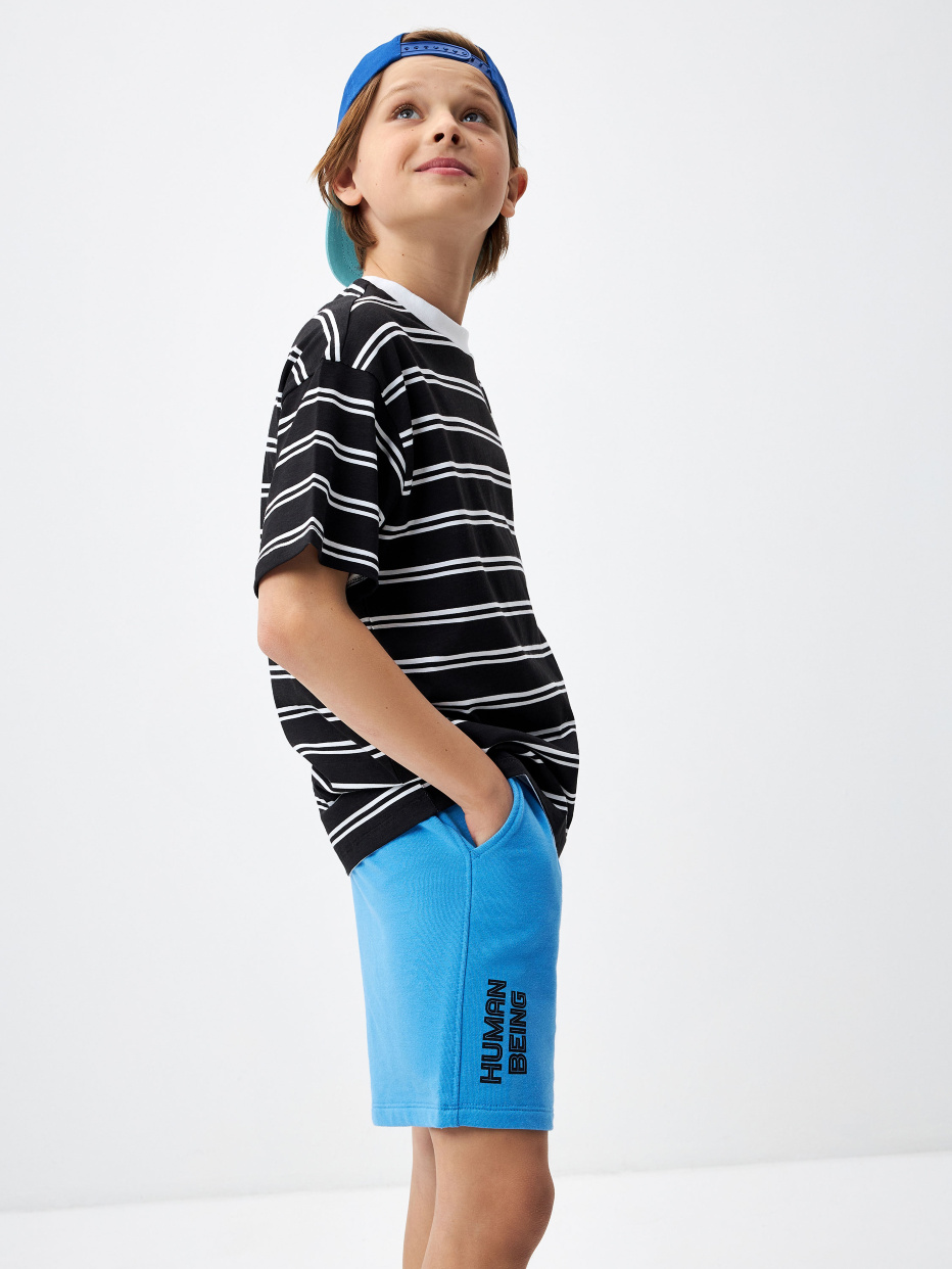 Трикотажные шорты с принтом для мальчиков, фото - 4