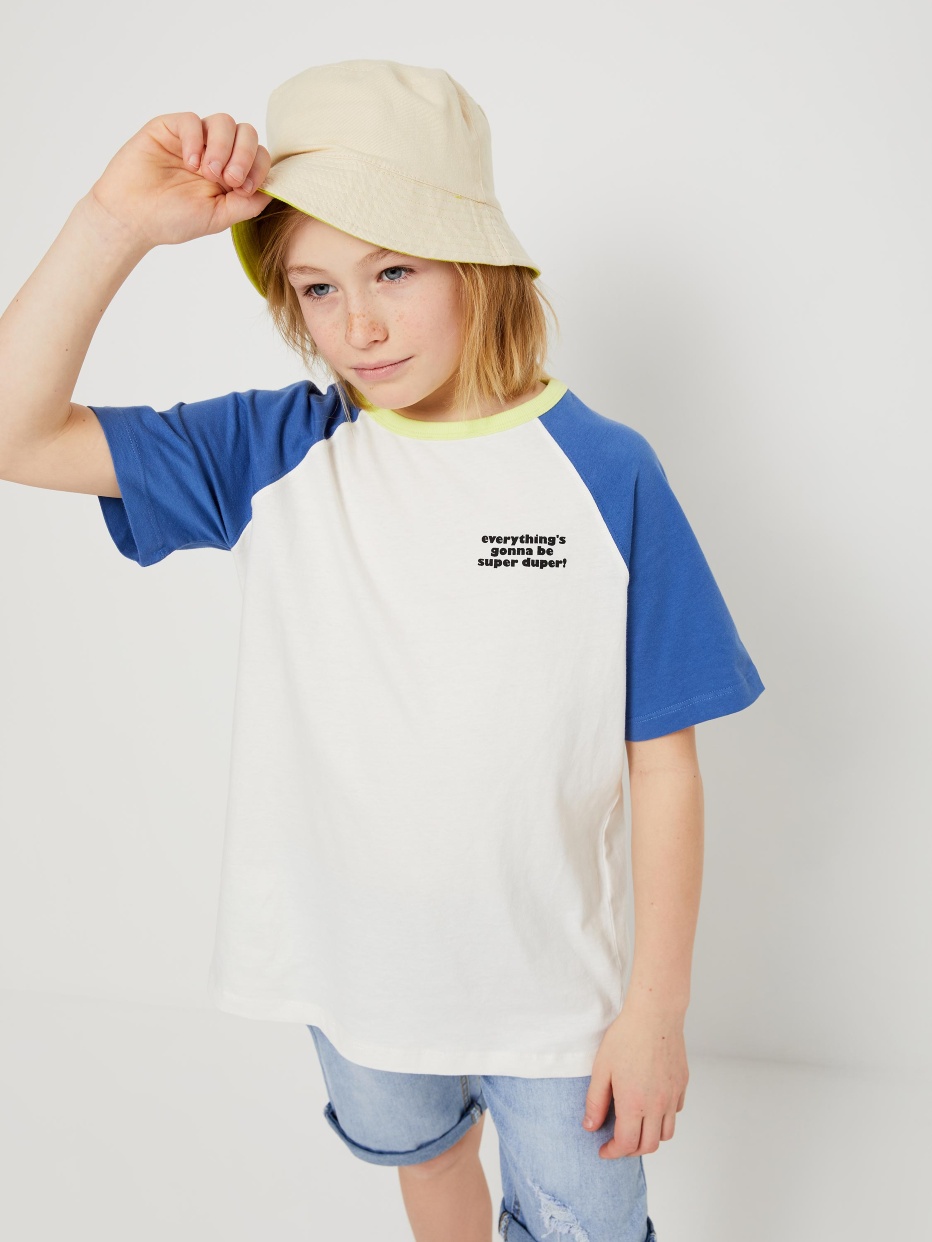 Трикотажная футболка с рукавами реглан для мальчиков, фото - 2