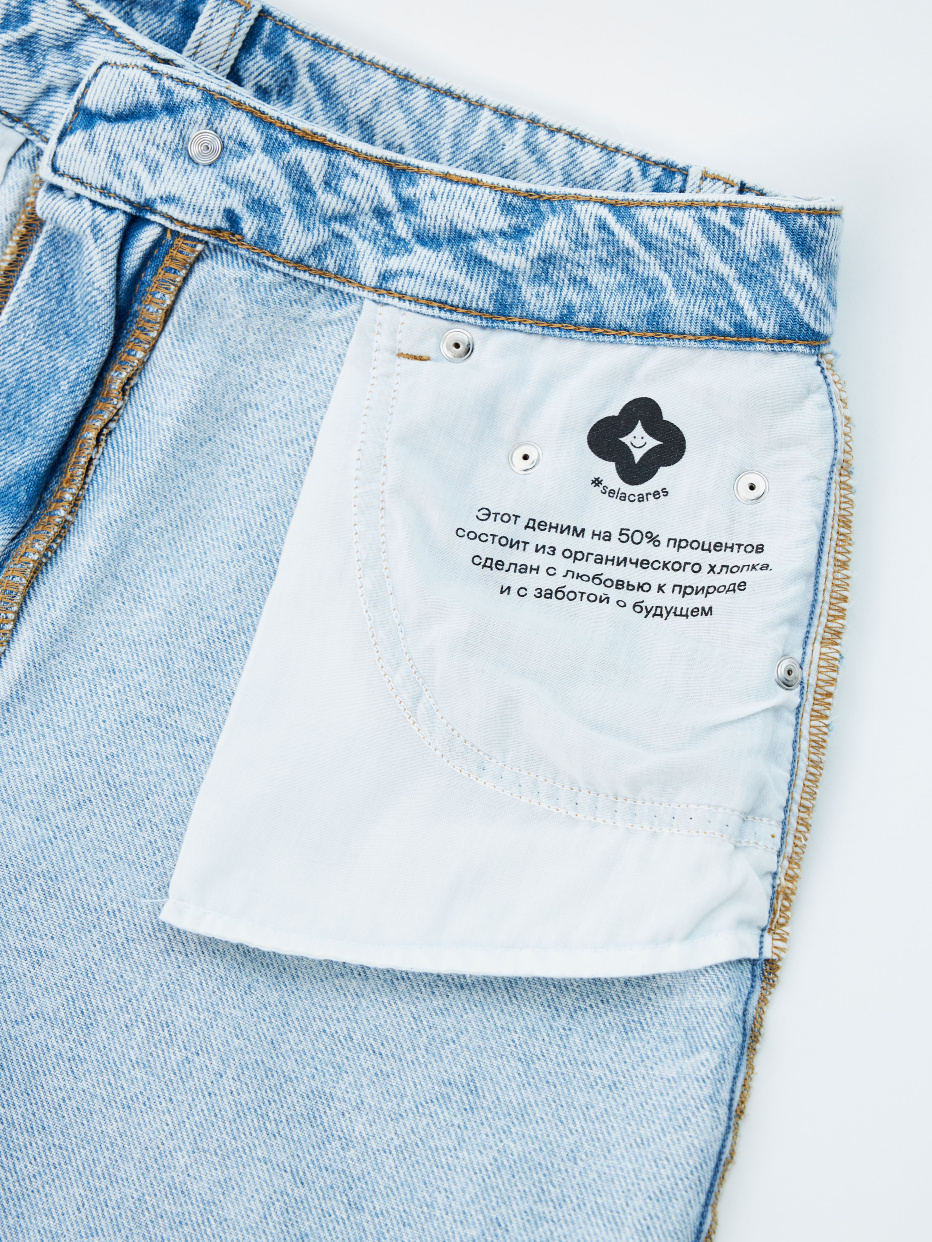 Удлиненные джинсовые шорты из органического хлопка, фото - 10
