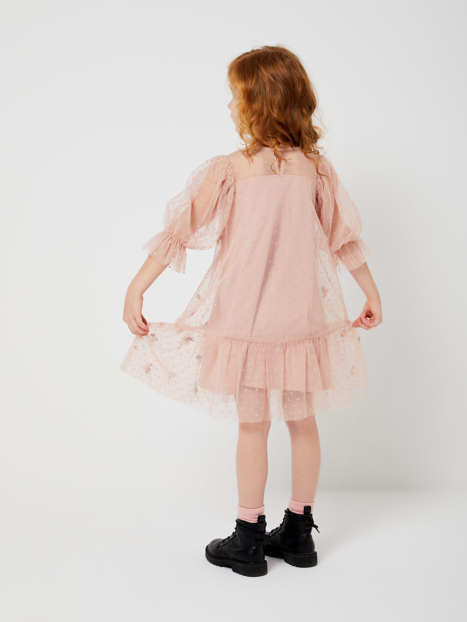 Платье из сетки с вышивкой для девочек, фото - 8