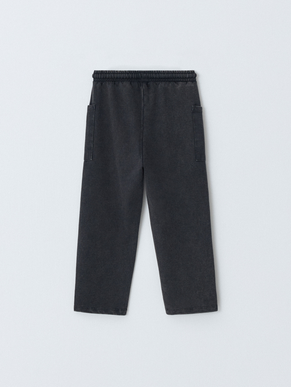 Трикотажные брюки с эффектом стирки для мальчиков, фото - 2