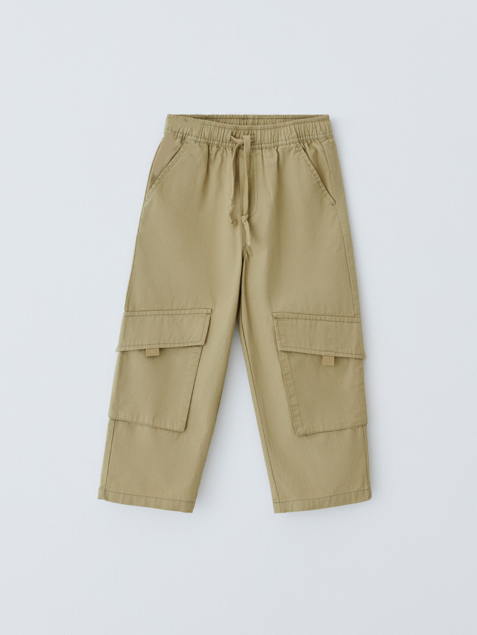 Хлопковые брюки карго для мальчиков, фото - 1