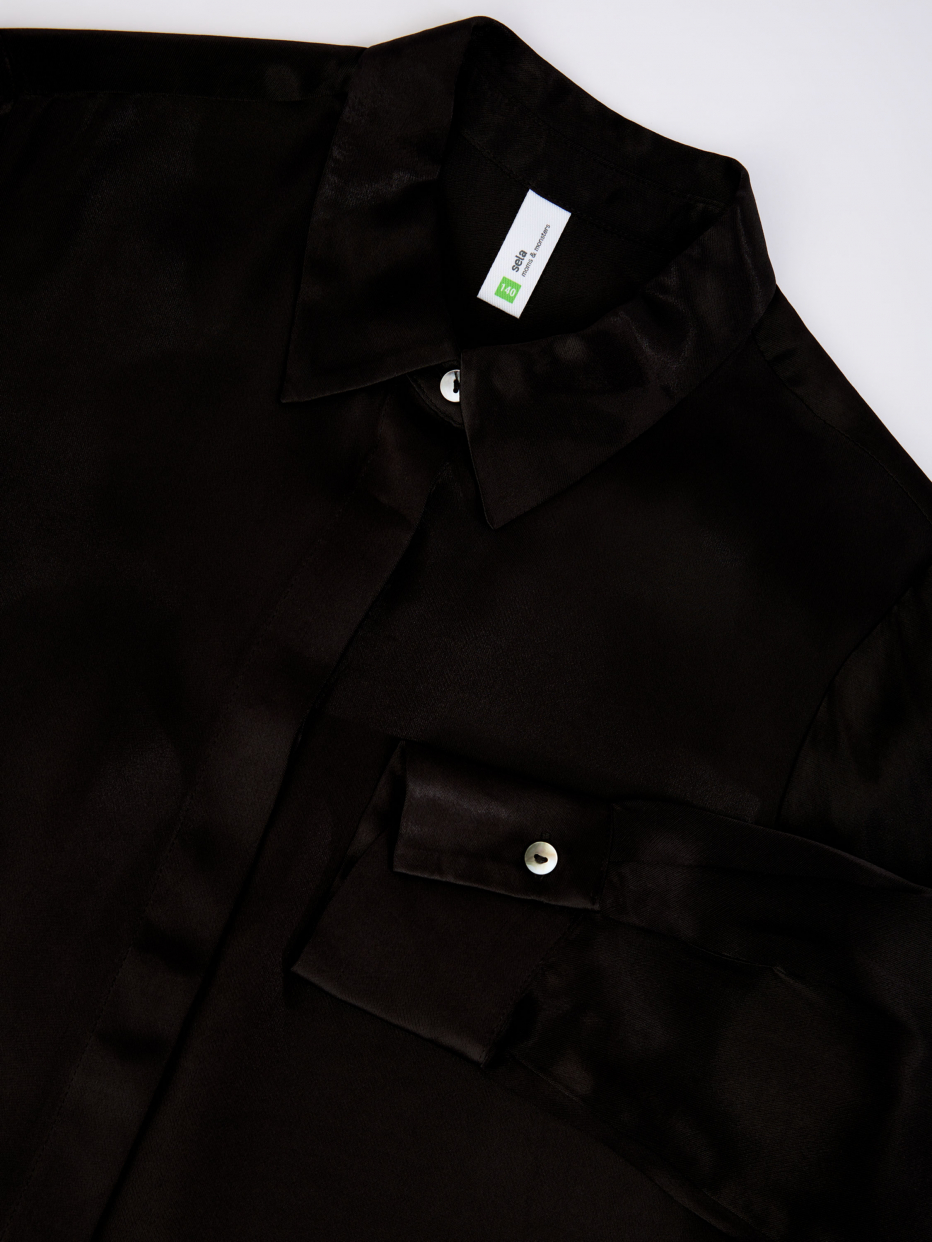 Черная блузка для девочек, фото - 4