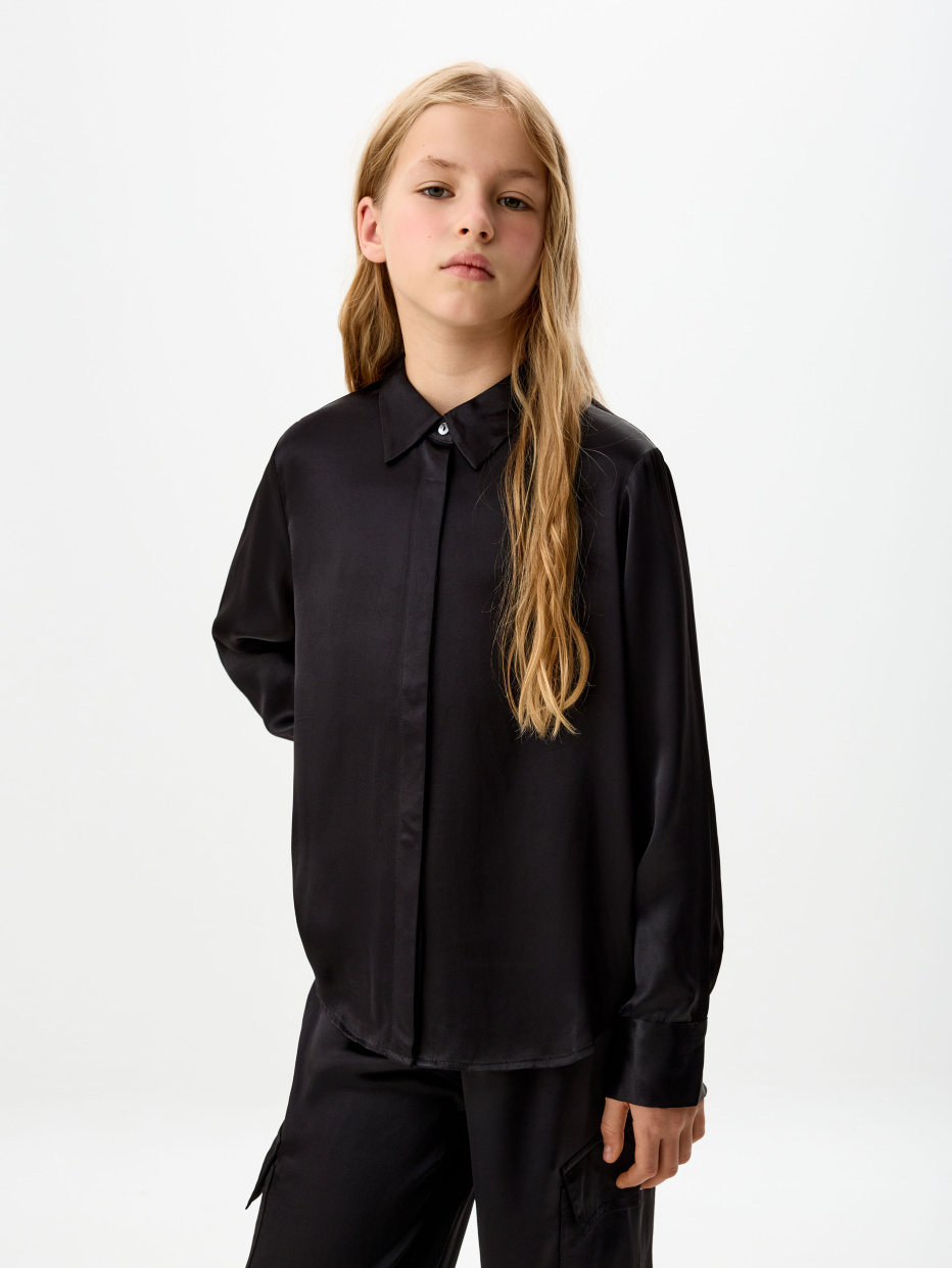 Черная блузка для девочек, фото - 1