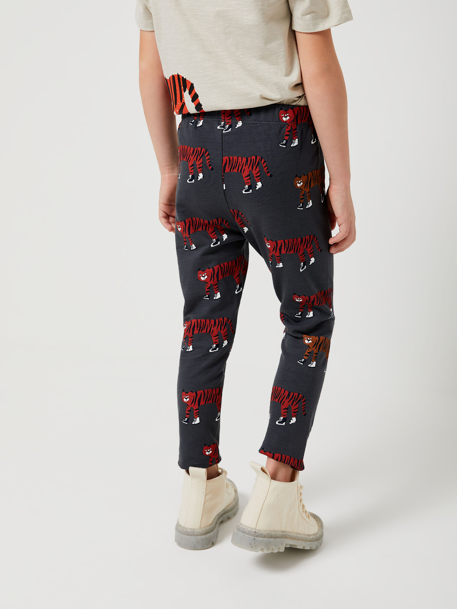 Трикотажные брюки с принтом для мальчиков, фото - 4