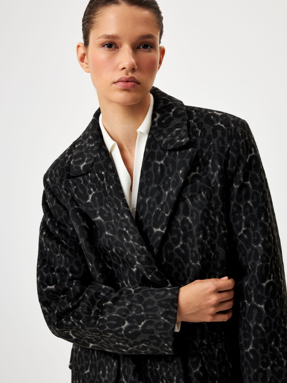 Пальто макси с леопардовым принтом, фото - 6