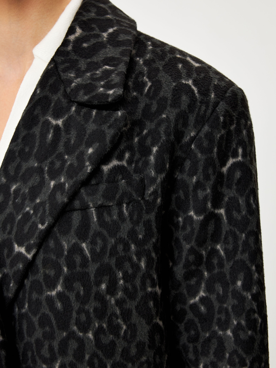 Пальто макси с леопардовым принтом, фото - 7