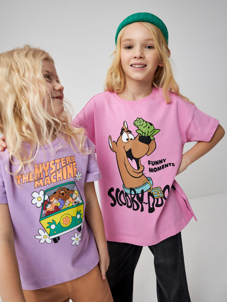 Футболка с принтом Scooby-Doo для девочек, фото - 6
